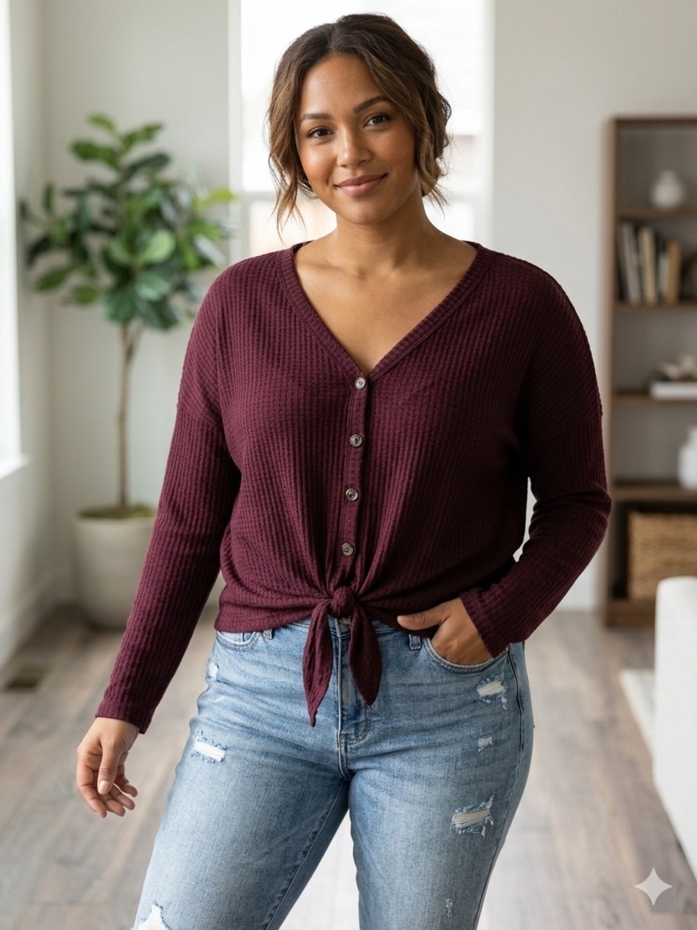 Urban Outfitters Waffle Knit Top